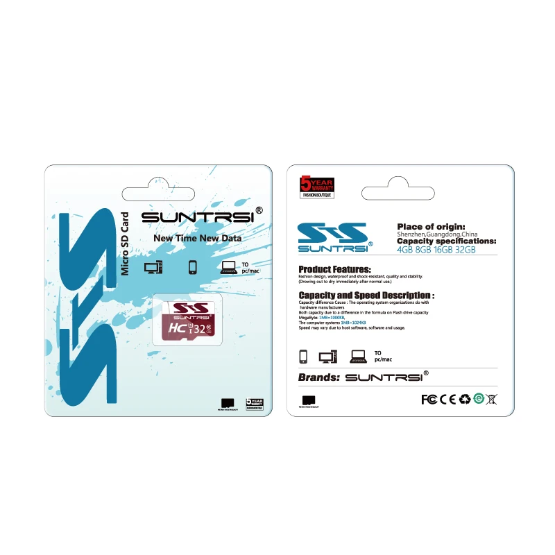Suntrsi карта памяти 128 ГБ 256 ГБ Micro SD TF карты 64 ГБ 32 ГБ флэш-карта SDHC высокая скорость класс 10 C10 продукт