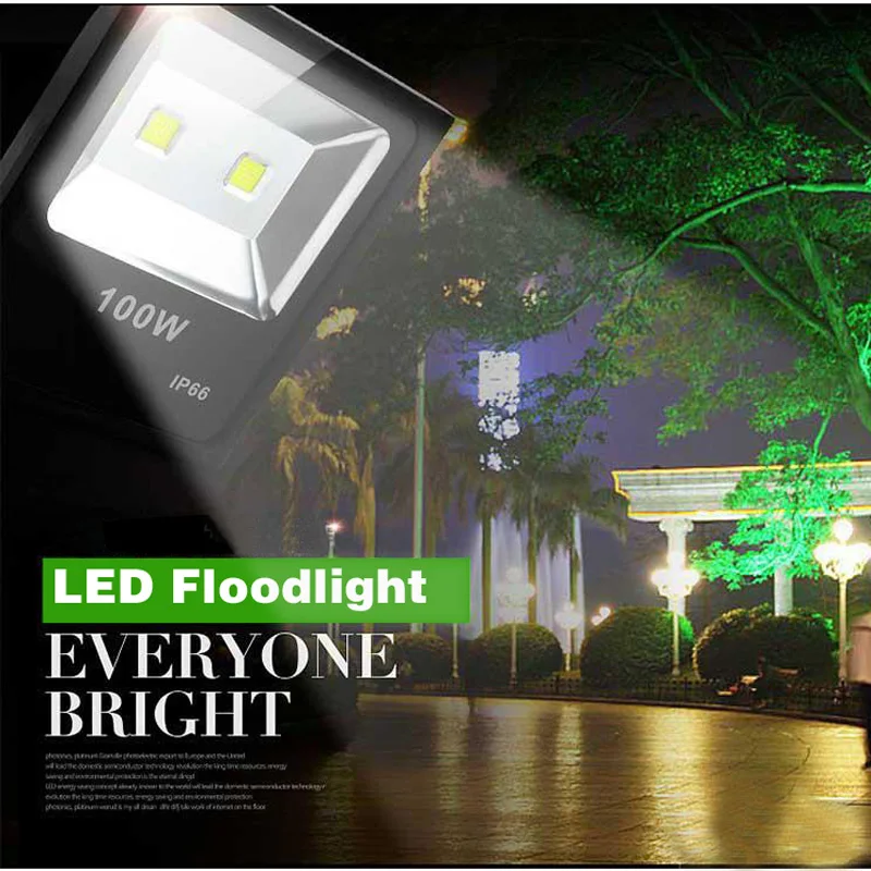 

LED Floodlight 50W 30W 20W Ultal Thin Led Flood Light With EU Plug Spotlight Projecteur led Exterieur 230V Outdoor Wall Lamp