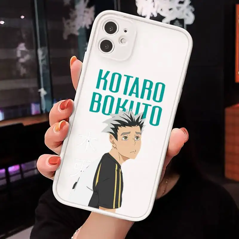 

Japan anime Haikyuu volleyball Phone Cases matte transparent For iphone 7 8 11 12 plus mini x xs xr pro max cover