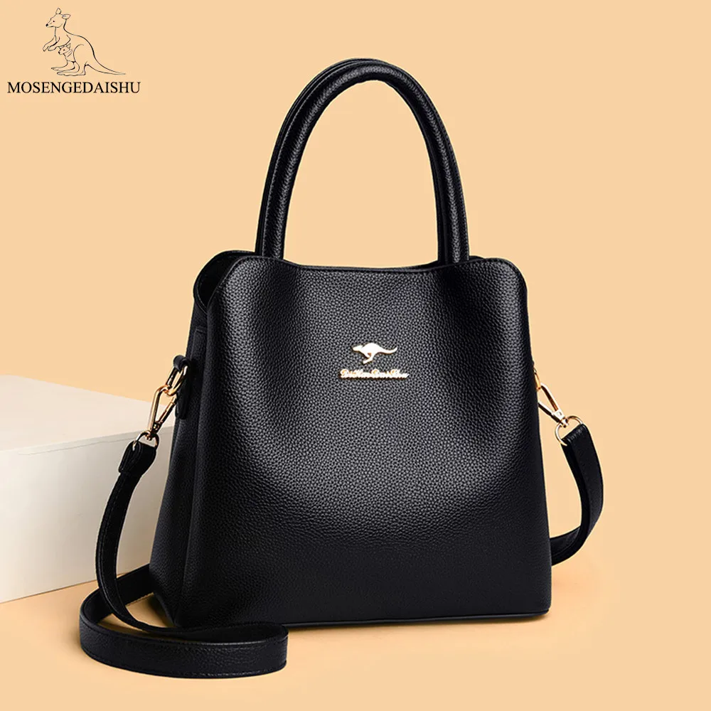 

Solid Color Female Handbag Women Famous Brand Designer Shoulder Bags Genuine Leather Small Crossbody Bags Fashion Travel Satchel