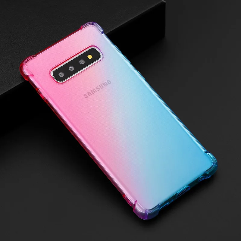 Роскошный мягкий чехол из ТПУ с градиентом для Samsung Galaxy S10 Plus S9 S8 Note8 Note9 Note10 Pro A90 A80