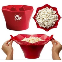 popcorn maker artifact microwave popcorn homemade popcorn bowl diy silicone popcorn bucket fondant cake mold kitchen baking tool