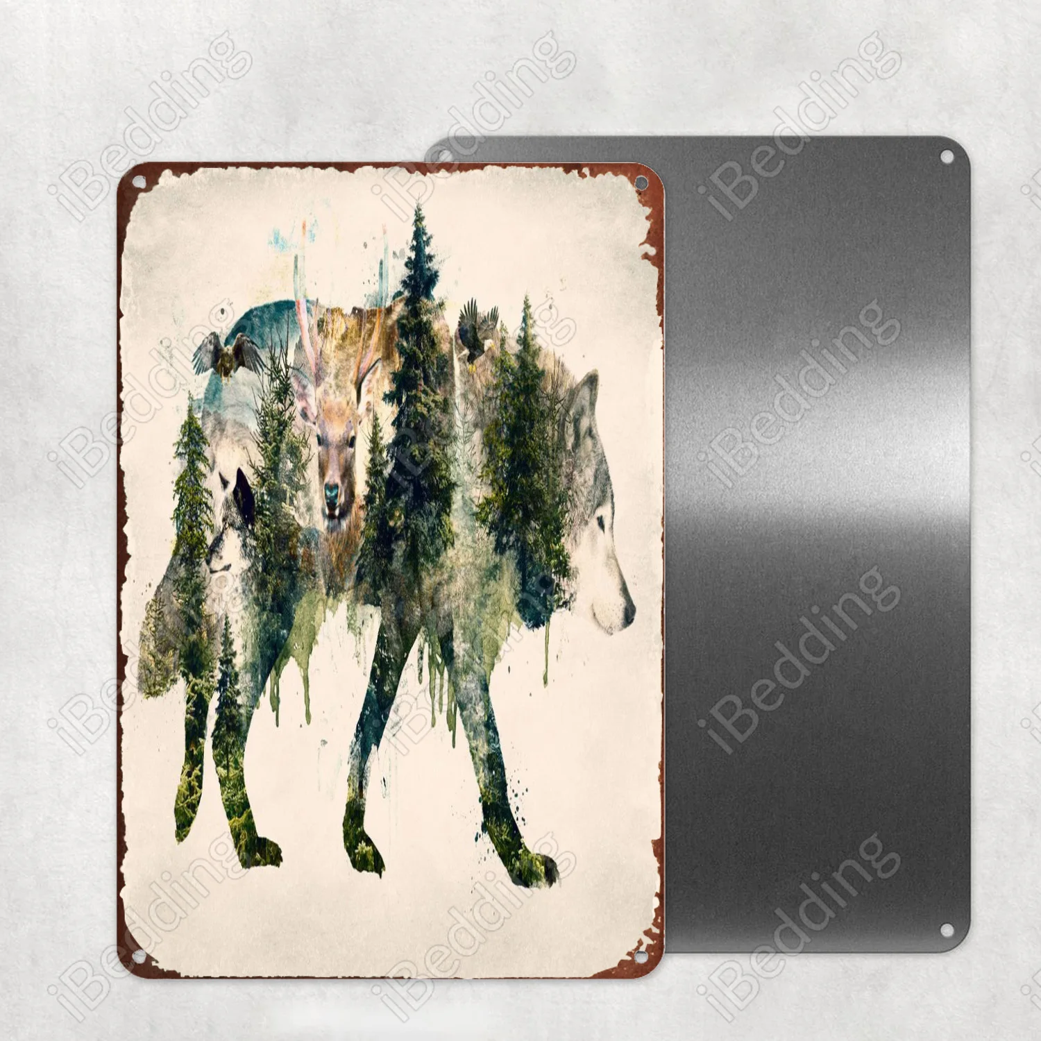 

Естественная флора и фауна, искусственная металлическая фотография, Настенный декор для бара, паба, клуба, железная живопись, декоративная ...