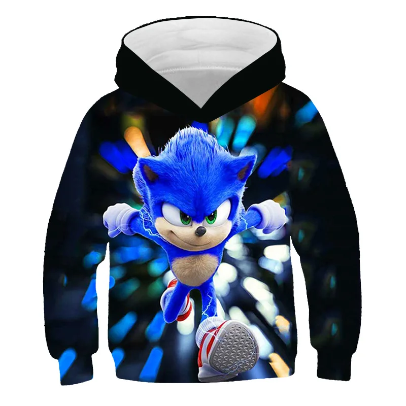 

Худи детское В Стиле Аниме Соник, осень 2019, Веселый Детский свитер в стиле Харадзюку С 3D рисунком, уличная мода для мальчиков и девочек, куртк...
