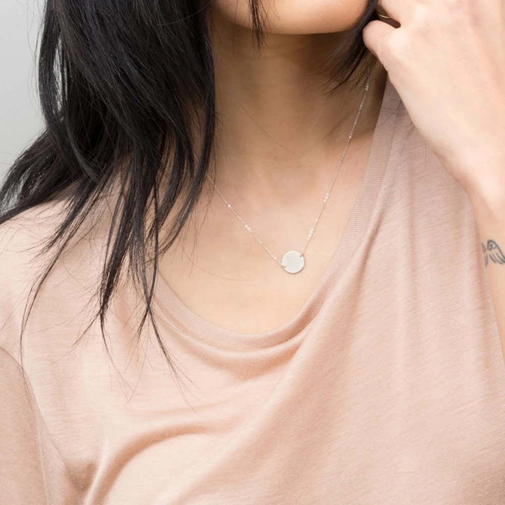 

JUJIE personality Simple Necklace Women Trendy 316L Stainless Steel Necklace Female Fashion Choker Necklace Jewelry