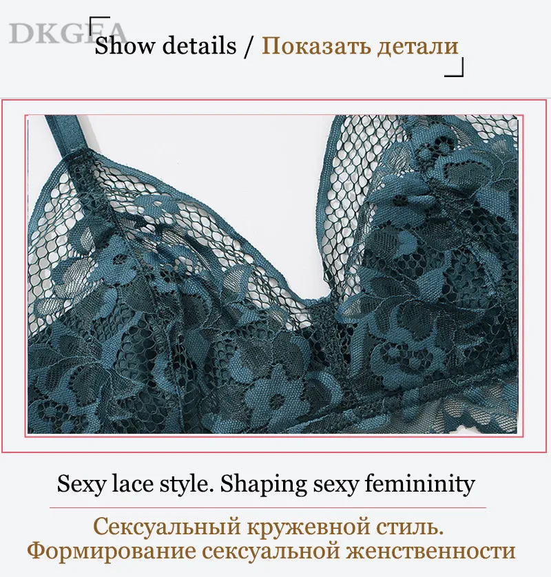 Зеленый бюстгальтер трусики комплект вышивка белье кружева проволоки плюс размер женщин нижнее белье сексуальные бюстгальтеры тонкий хлопок