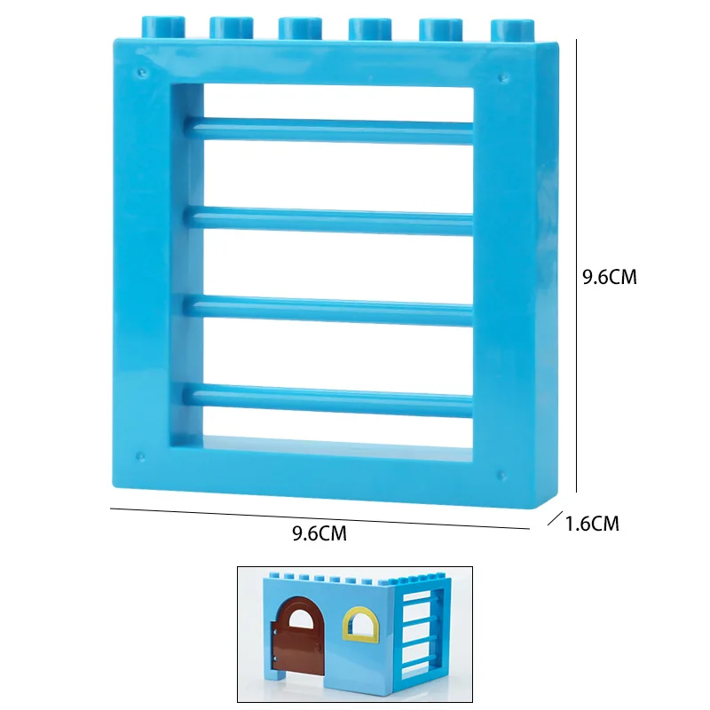 

Big Size Building Bricks Compatible Large Blocks Door Window Doll House DIY Assemblable Educational Toys Children Kids Gifts