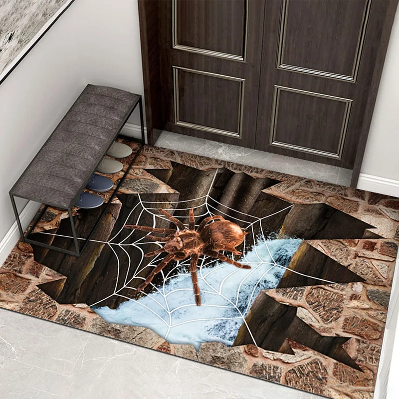 

Spider Cushion Living Room 3D Clown Door Mat Bedroom Room Decoration Carpet Home Bedroom Carpet Bedside Mat