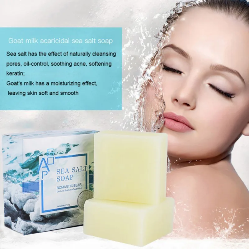 

Sea Salt Soap Cleaning Skin Anti-mite Oil-control Firming Skin Handmade Soap For Body Face