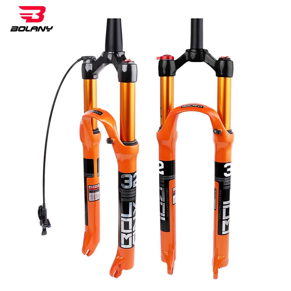 Велосипедная вилка BOLANY Solo Air Orange MTB передняя подвеска прямая/коническая RL/LO 26/27 5/29