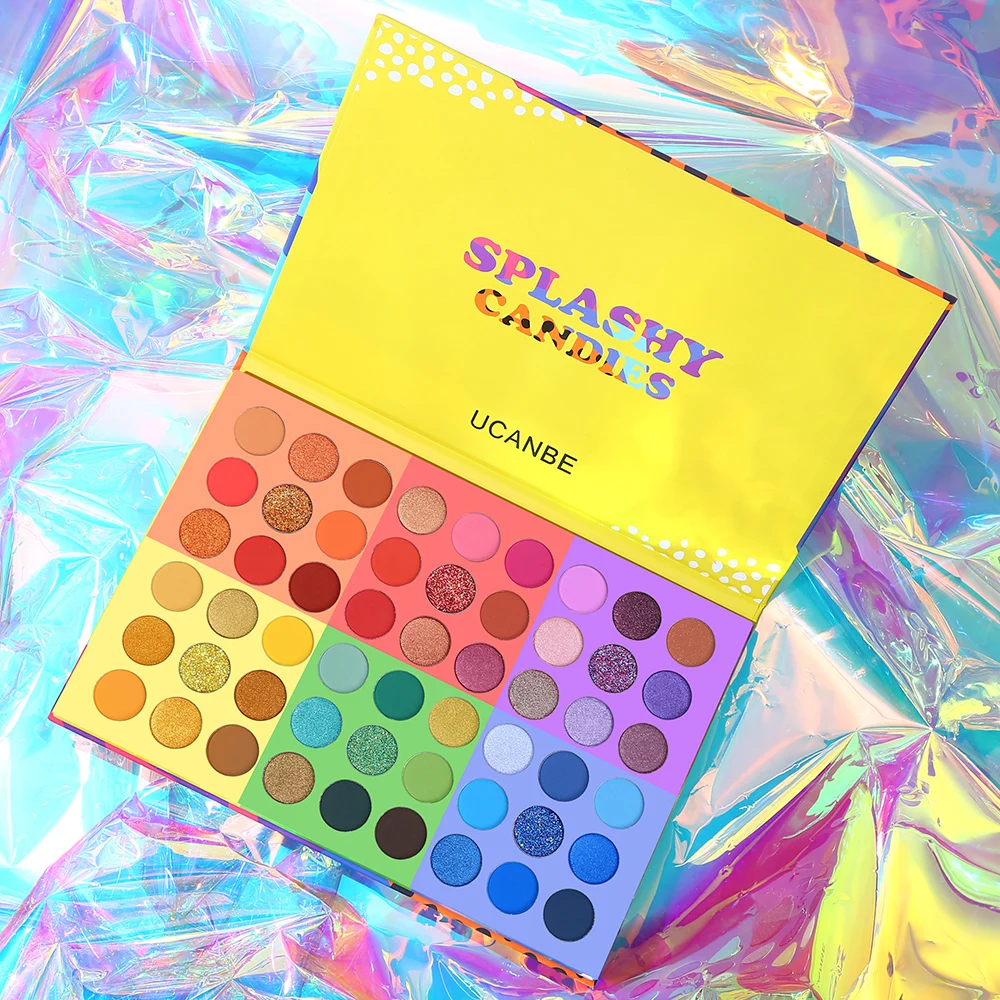UCANBE брызги конфеты 54 Цвета цветные тени для век Палитра стойкий макияж глаз