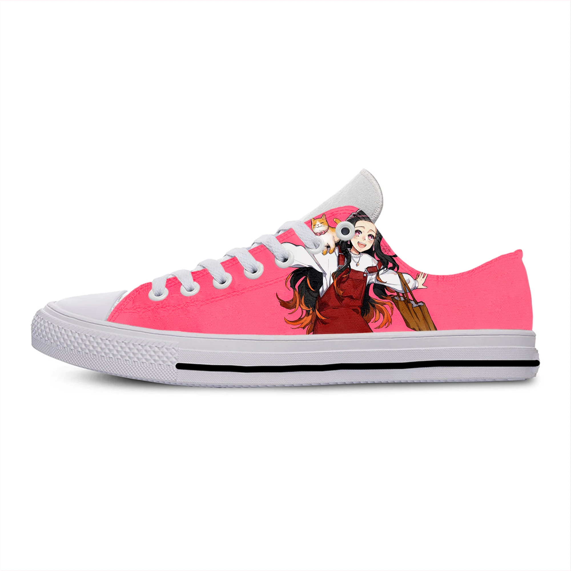 

Demon Slayer men Canvas Shoes men Fashion Summer Casual Sneakers StudentsFlats 2021 Spring Summer Low cut Custom shoes