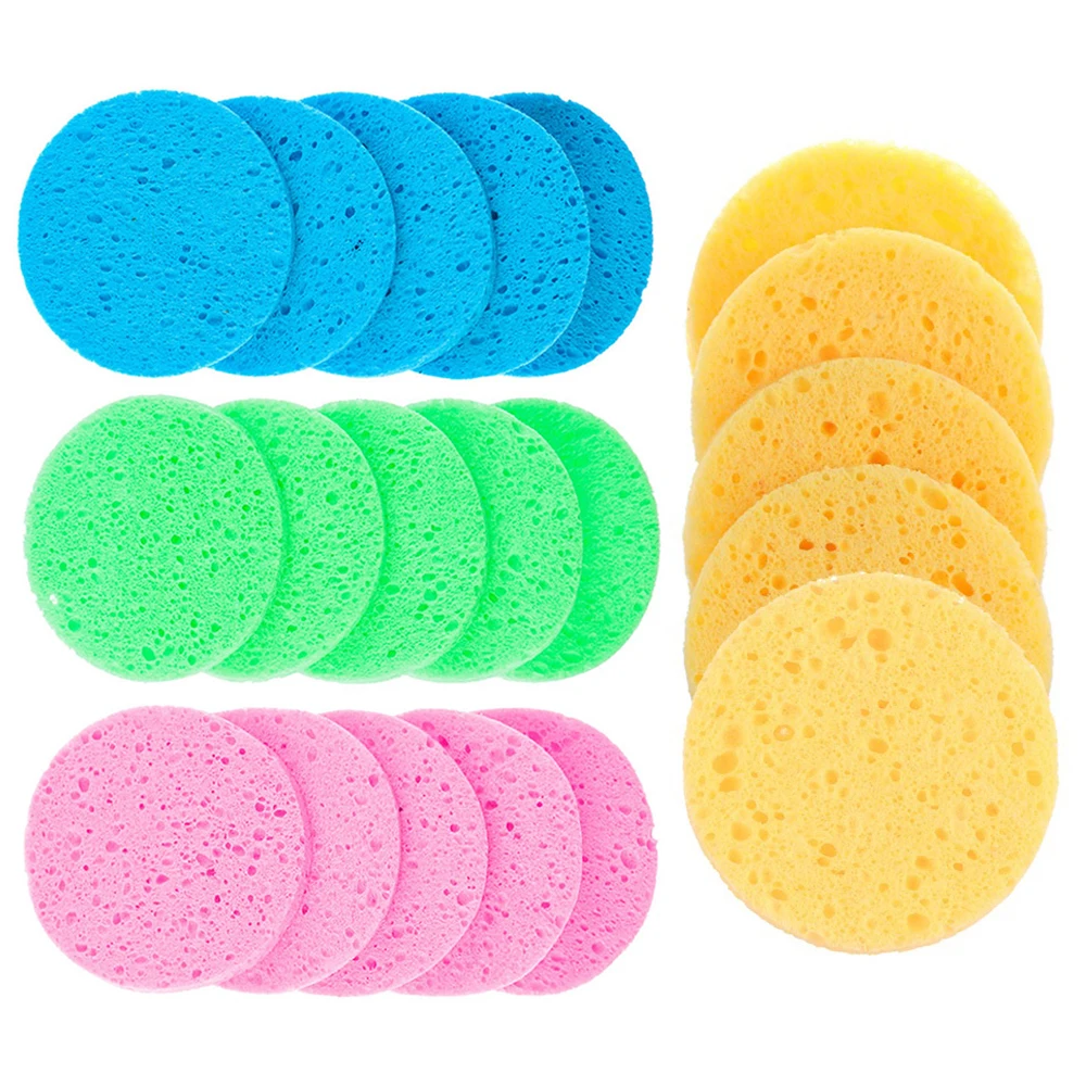 Губка для очищения лица 10 шт. мягкая портативная целлюлозная губка натуральная