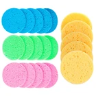 Губка для очищения лица 10 шт., мягкая портативная целлюлозная губка для очищения натуральная древесная масса, средство для отшелушивания кожи, 678910 см