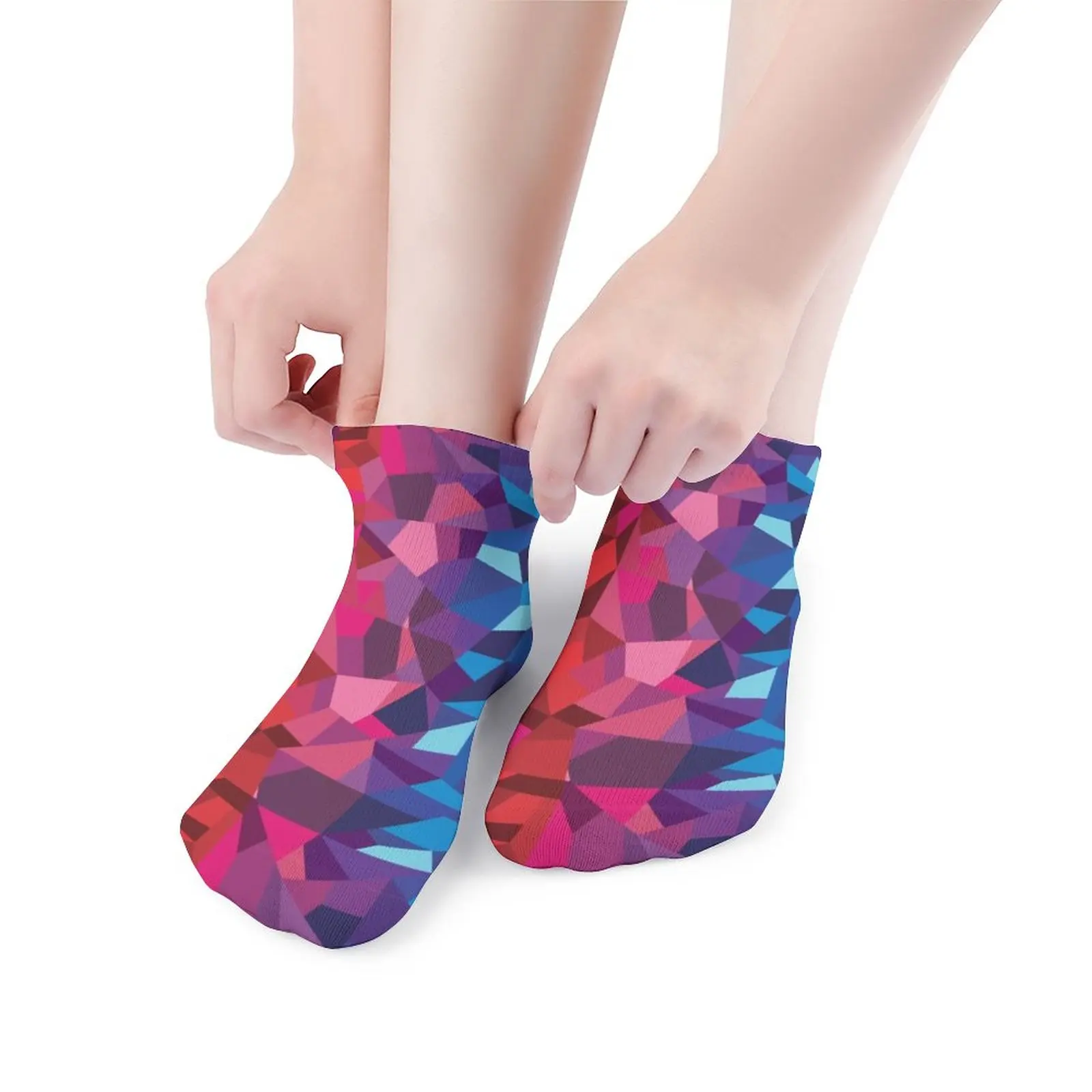 

Crystal Socks Large Chemical Fiber Printed Socks Work Non Skid Trendy Girls Socks