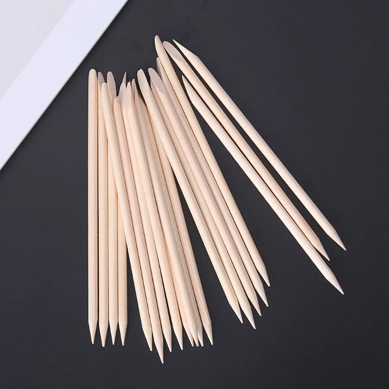 20Pcs Orange Wood Sticks for Nail Art Cuticle Pusher Remover Manicure Tool | Красота и здоровье