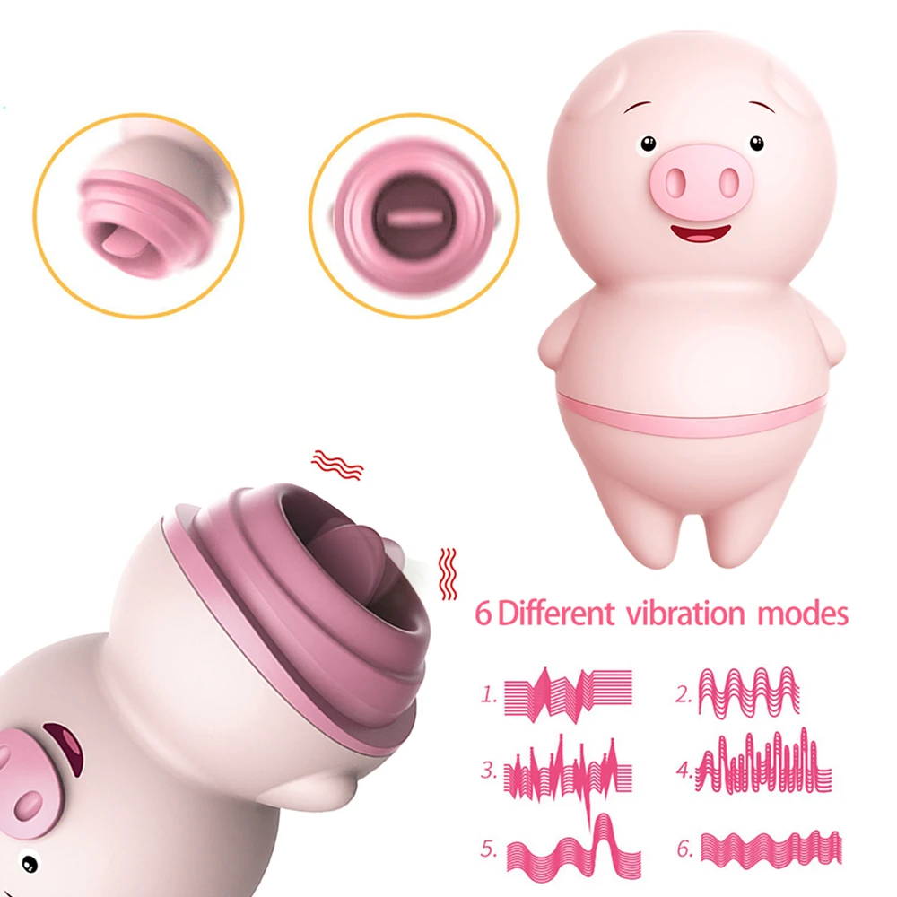 Мини Симпатичные свиньи лизание сосущие вибраторы для женщин клитор анальные