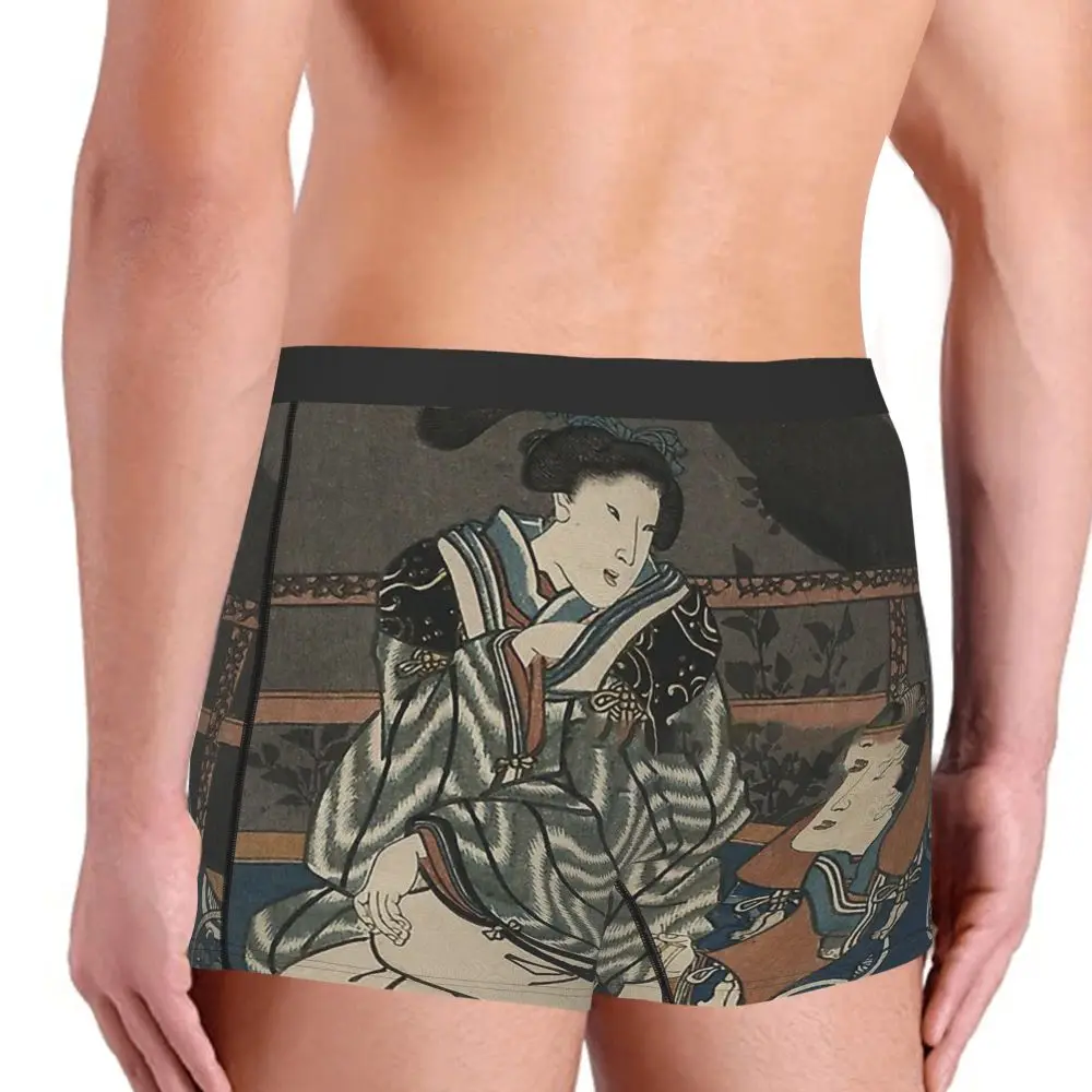 Трусы A Little Romance Ukiyo e мужские хлопковые пикантное нижнее белье с принтом в виде