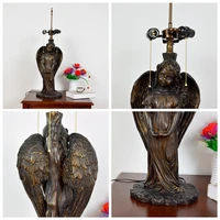50cm large Retro antique Blue Dragonfly table lamp Tiffanys stained glass villa living room Vestibule bedroom bar porch lamp