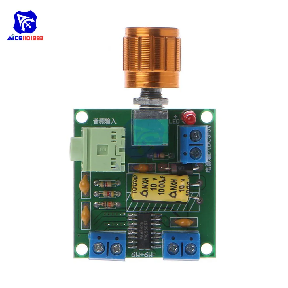 Diymore PAM8406 3 5 в двухканальный усилитель цифровой класс D стерео аудио плата