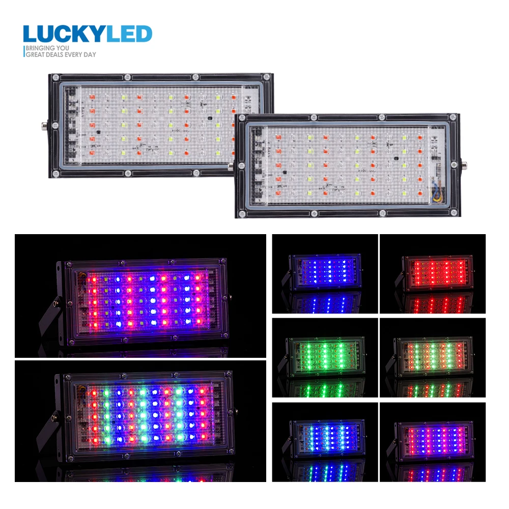 Светодиодный прожектор LUCKY RGB 50 Вт светодиодный водонепроницаемый IP65 отражатель