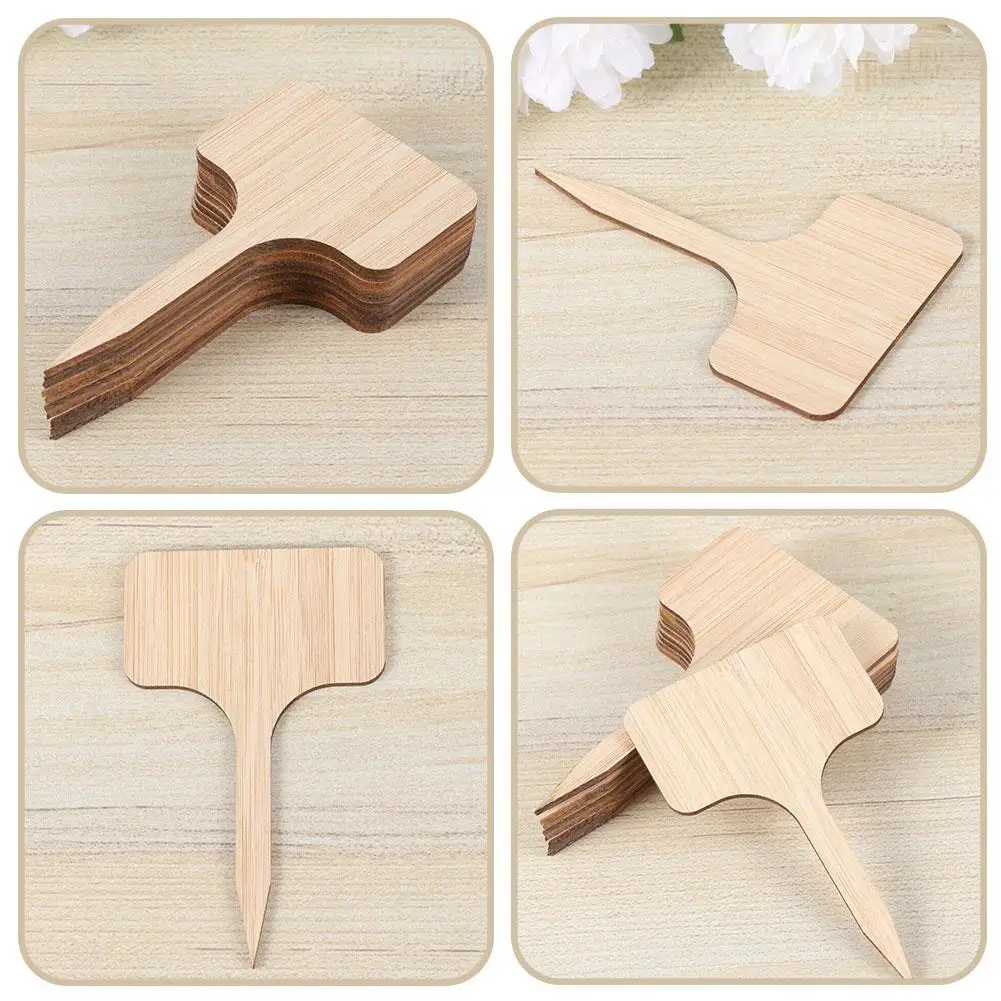 T образные бамбуковые этикетки для растений экологически чистые деревянные