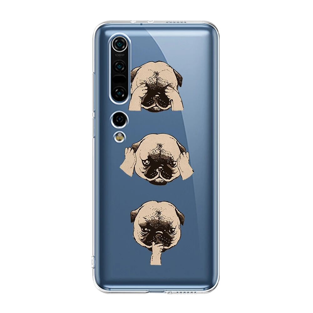 

Pug Dog Case For Xiaomi Redmi Note 8T 9 8 7 Pro MI Note 10 9 10T 9T Pro SE A2 A3 Lite 6X F1 Poco X3 Soft TPU Phone Cover Fundas