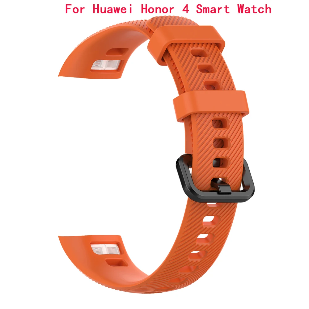 Orange Для huawei Honor 4 ремешок силиконовый браслет ремешок спортивный сменный водонепроницаемый браслет с инструментом для huawei Honor 3 умные часы - Цвет: Orange