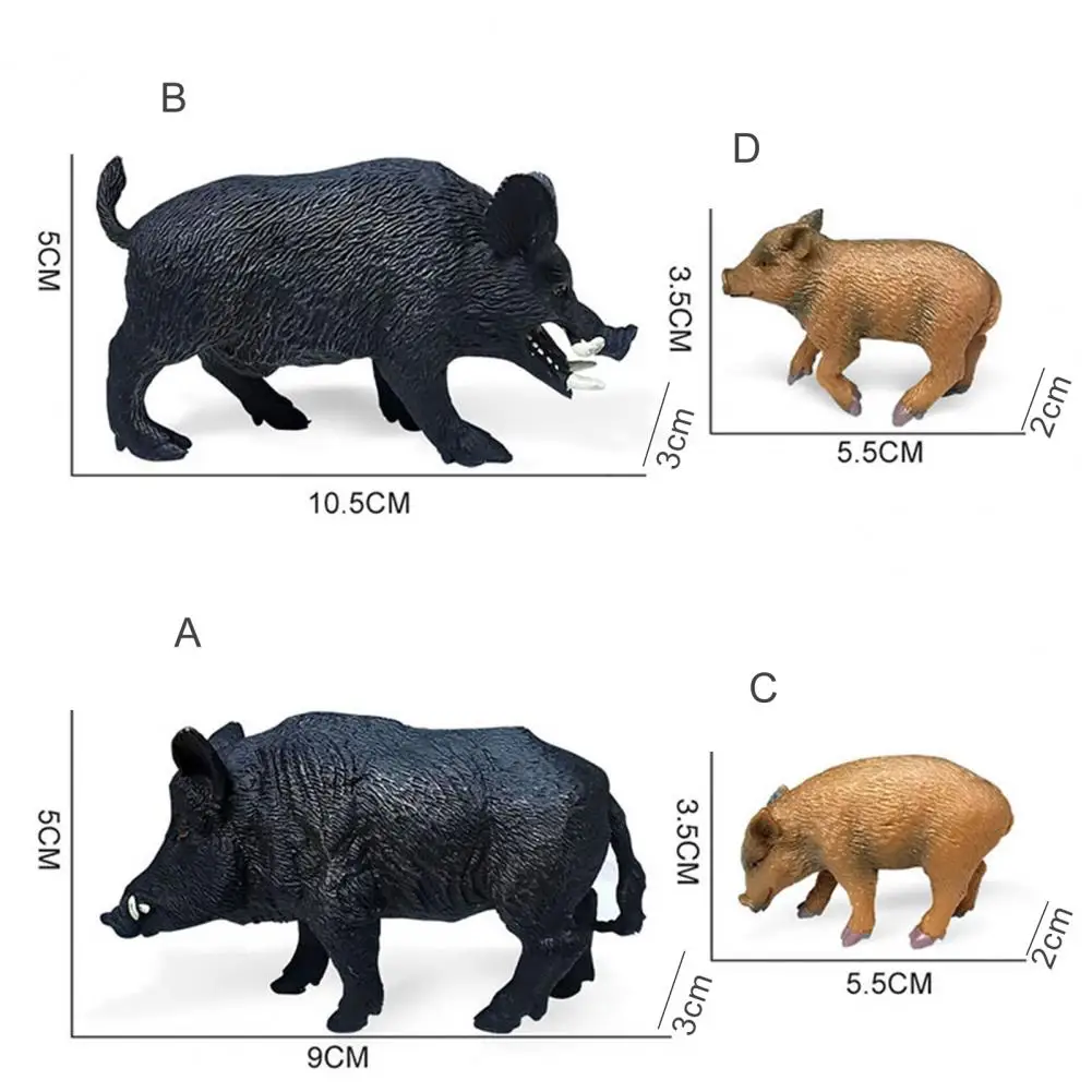 

Simulated Wild Boar Figurine Lovely Creative Vivid Wild Animal Wild Boar Model Figure Educational Toys for kids Home Decoration