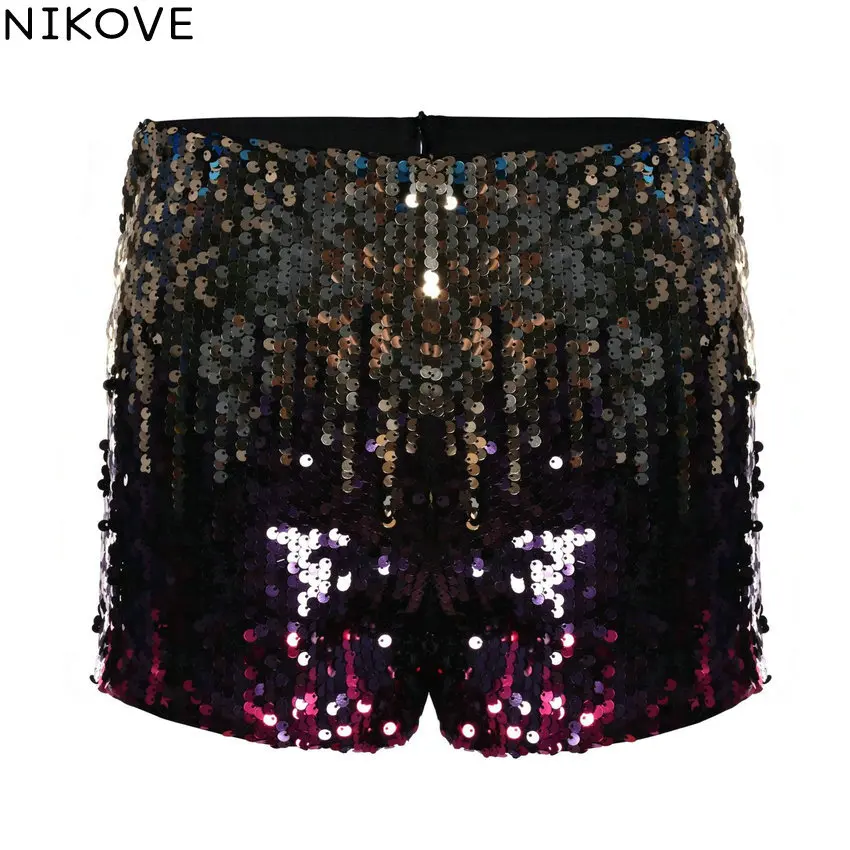 NIKOVE 2019 женские брюки модные сексуальные Градиентные Шорты с высокой талией