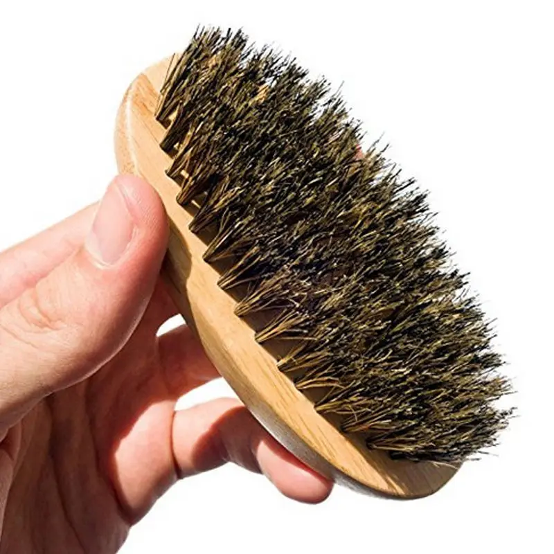 Щетка для бороды в стиле милитари с деревянной ручкой | Красота и здоровье