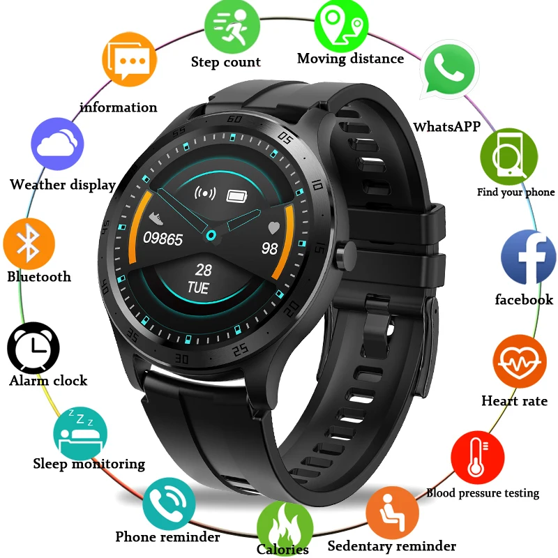 LIGE Smart Watch Men Women Sports LED Full Touch Screen IP67 Waterproof Fitness Tracker Heart Rate Blood Pressure Monitor |