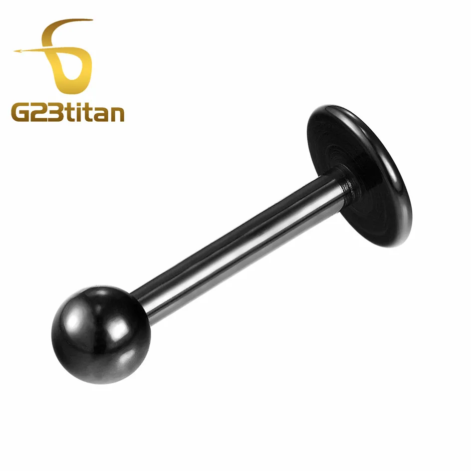 Labret Studs 10 шт. в партии G23 титановые округлые микроштанги Bananabells губная серьга ювелирные украшения для пирсинга кольца оптом - Окраска металла: Labret Studs