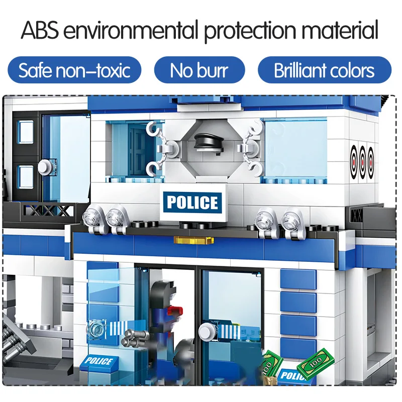746 шт. Детский конструктор городской полицейский участок | Игрушки и хобби
