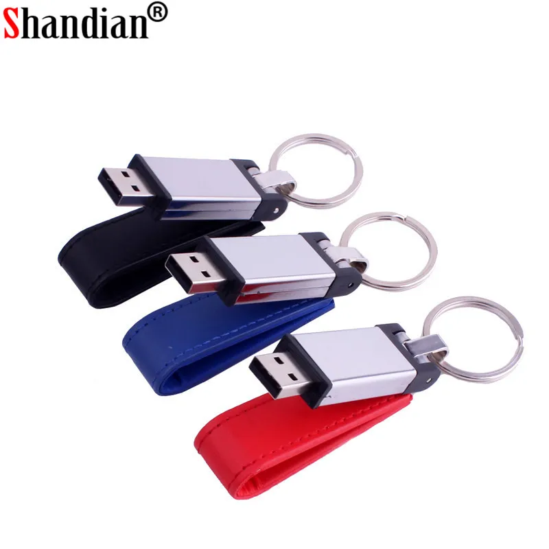 10 шт. Бесплатный цветной логотип SHANDIAN кожаный металлический USB креативный 4 ГБ 8 16