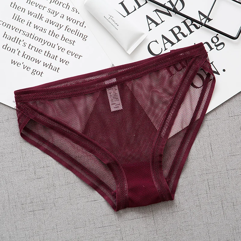 Женские прозрачные трусики-стринги Цветные Трусики из хлопка в бразильском