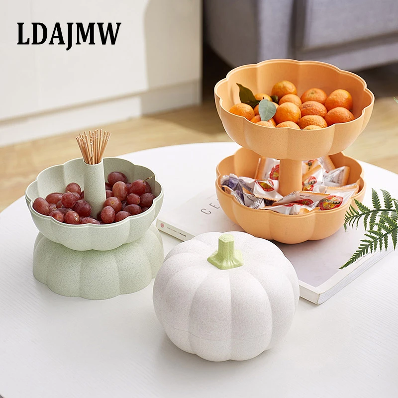 Бытовая двухслойная Тыква блюдо для фруктов и конфет Plate креативная гостиная