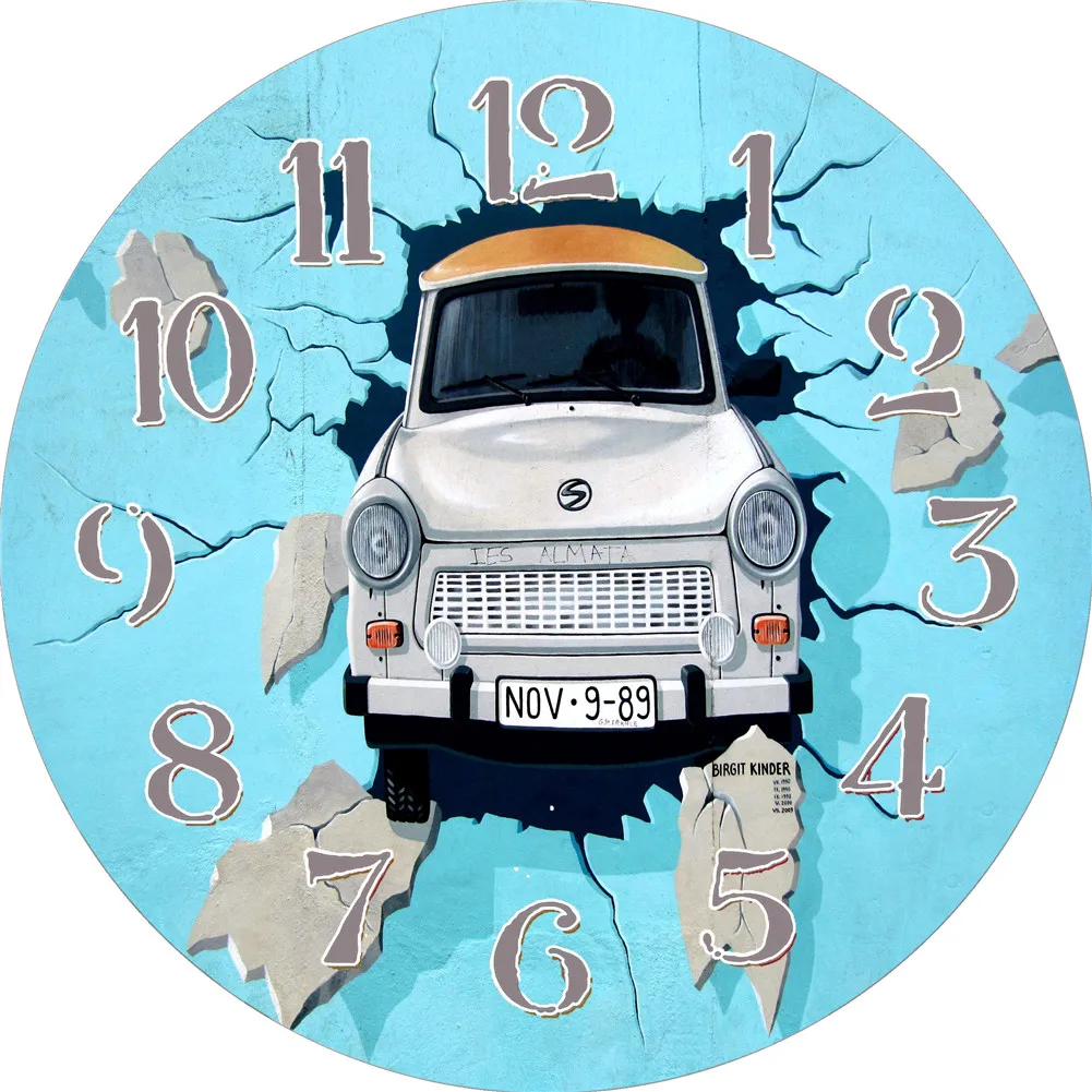 WONZOM автомобильные свободные дизайнерские настенные часы для домашнего декора