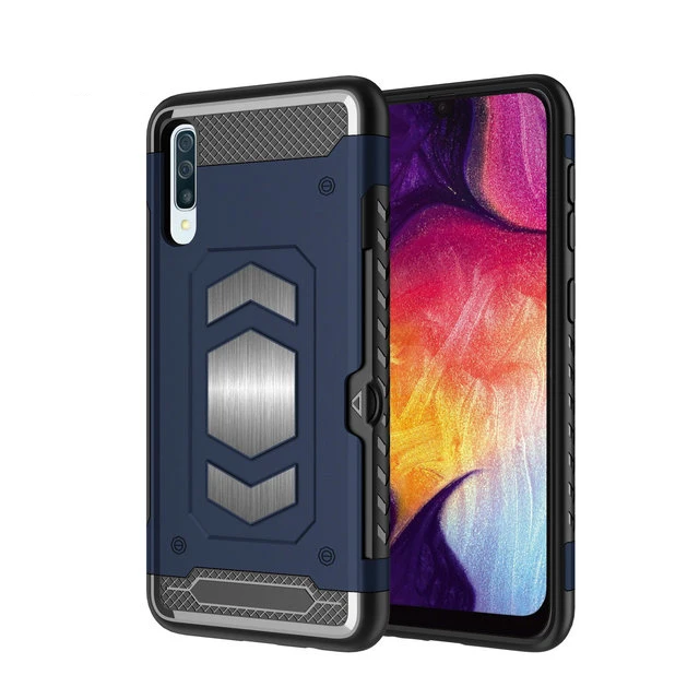 Синий Слот для карт робот для Coque samsung A50 Чехол samsung A30 чехол A 50 A 20 30 чехол для телефона жесткий чехол для samsung Galaxy A20 чехол - Цвет: Синий