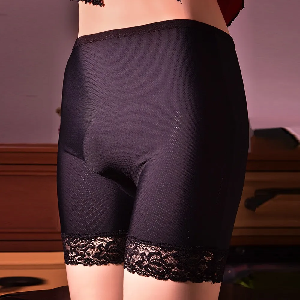 

Men Lace Sissy Pantyhose Boxer Trunks High Waist Underwear Open Close Sheath Men's Plus Size Boxer Shorts Ice Silk Panties
