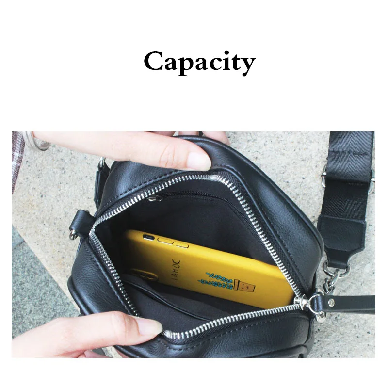 

Casual Crossbody Bags For Women 2020 Chest Bag Pu Leather Shoulder Bags Female Travel Phone Purse Girl Messenger Zipper Pack