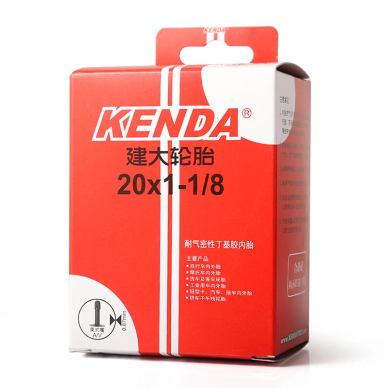 Внутренняя трубка KENDA 20 дюймов 20x1-1/8 для горного велосипеда велосипедная