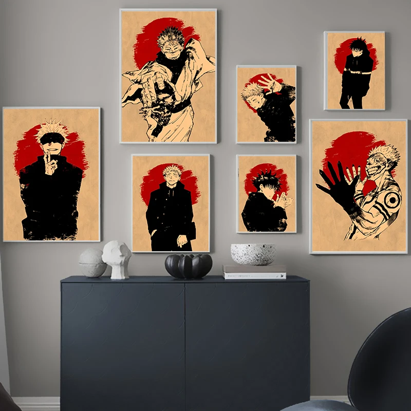 

Canvas Modern Painting HD Print Anime Jujutsu Kaisen Pictures Modular Nordic Home Decor For Living Room Wall Art Poster Frame