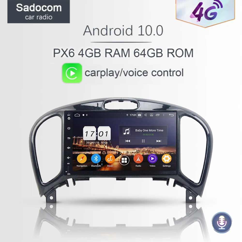720P DSP PX6 2 din Android 10 0 для Nissan JUKE 2004 2016 4 Гб + 64 8 ядер автомобильный dvd плеер GPS ГЛОНАСС