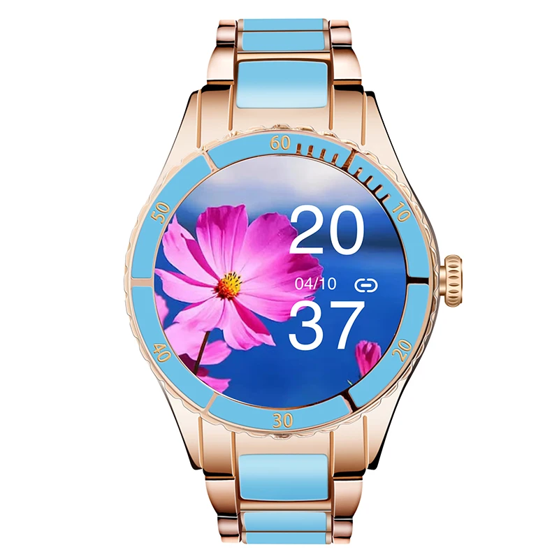 

Full touch Women Smart Watch 1.09 inch Elegant Luxury Ladies Smartwatch Bluetooth Answer Call Recording Music Player diy dials