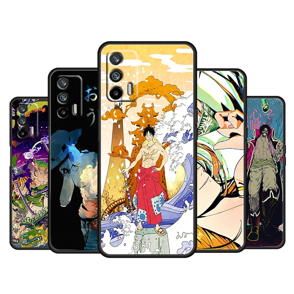 

Hot Anime Japanese For OPPO Realme Q3 Q2 V15 V3 X50 X7 X3 X2 XT Pro Carnival Superzoom 5G Silicone Black Phone Case
