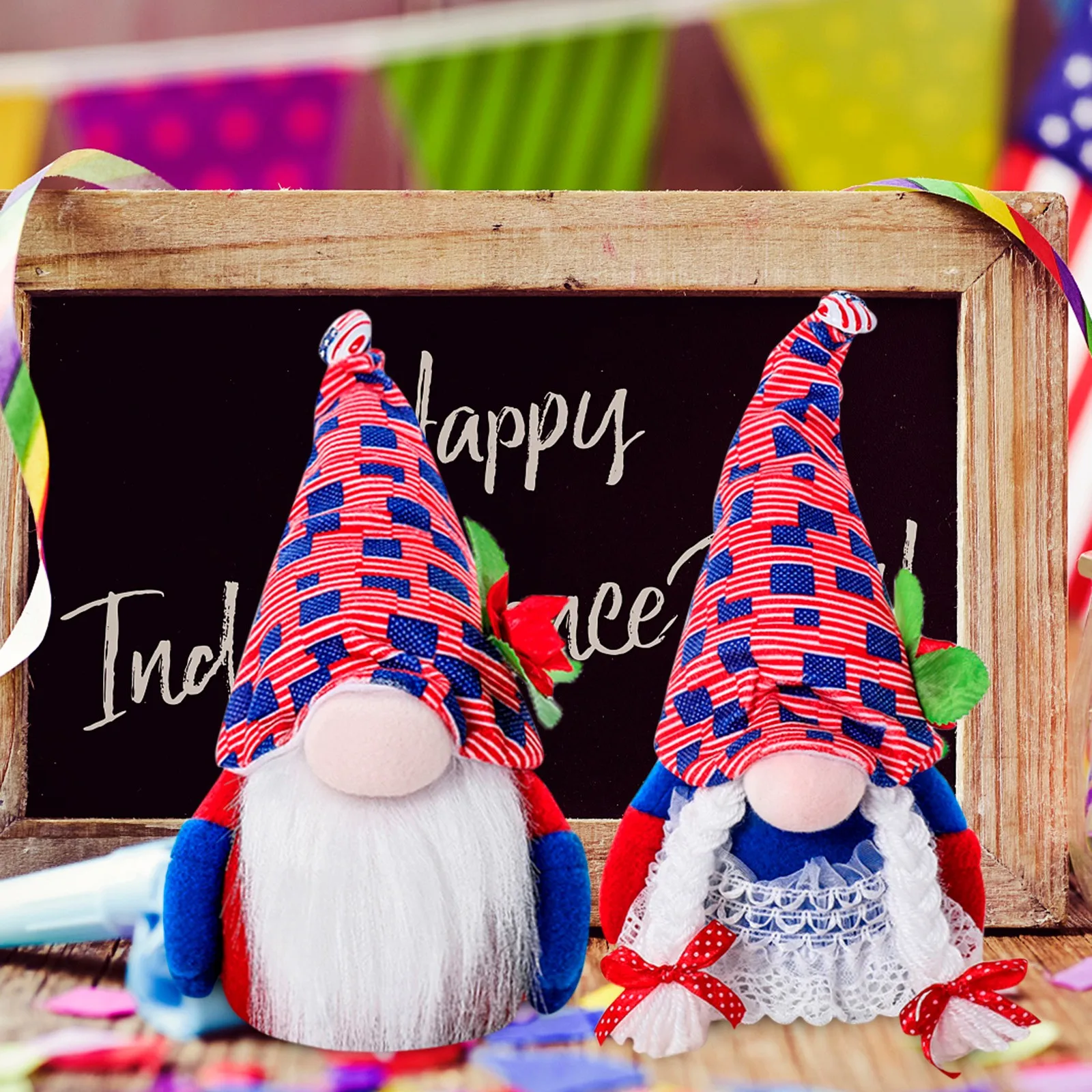 Милая кукла-Гном на День независимости плюшевые гномы ручной работы кукла без