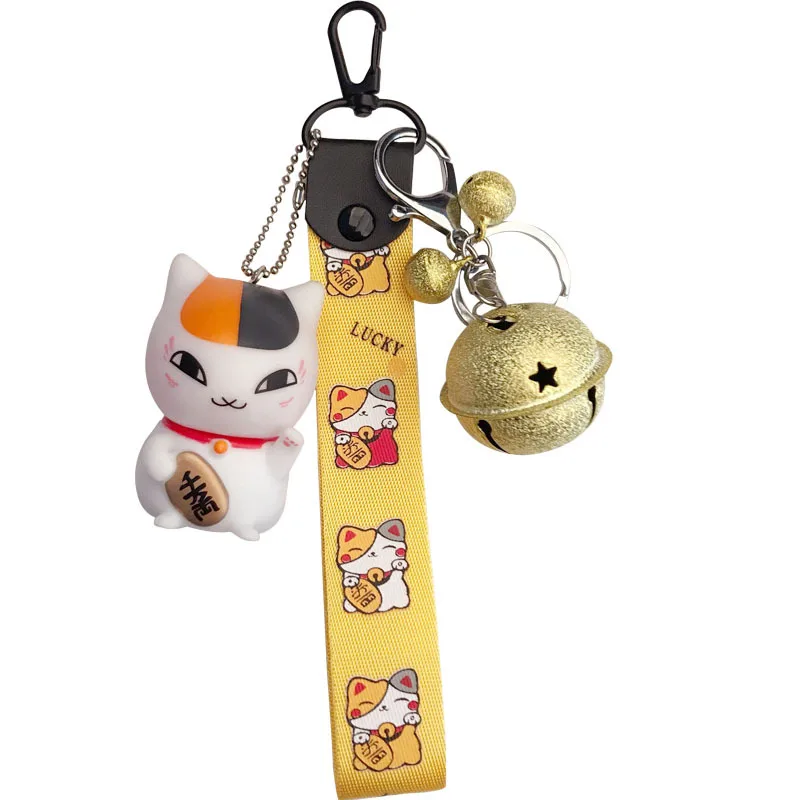 

Cartoon Natsume's Book of Friends Pendant Keychain Japanese Anime Natsume Yuujinchou Nyanko Sensei Cat Keychain Children Toys