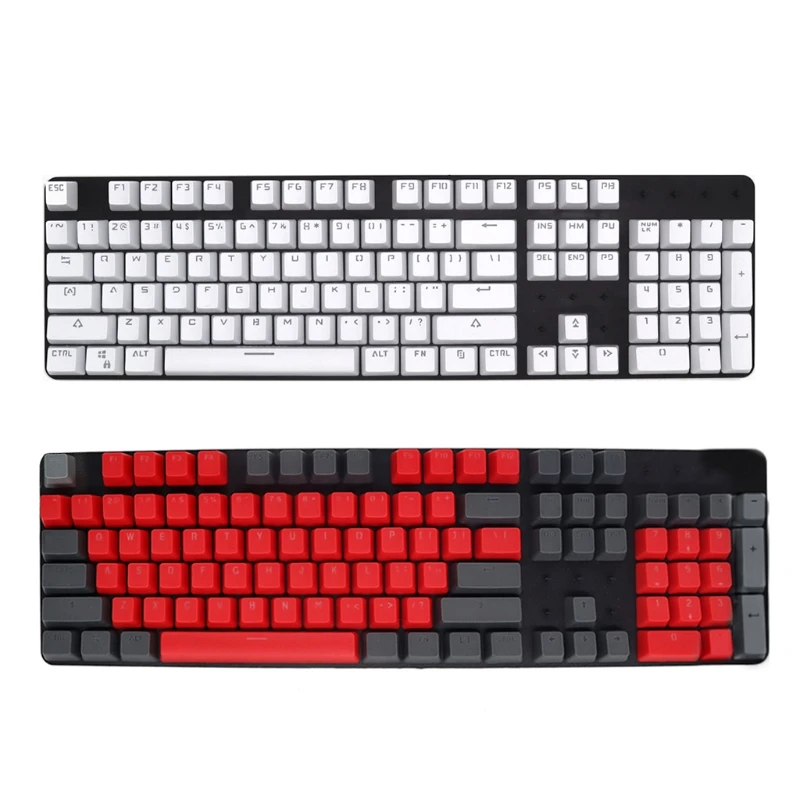 

104 Key PBT Double Color Backlight Keyboard Cover Keycaps Key Universal for Mechanical Keyboard