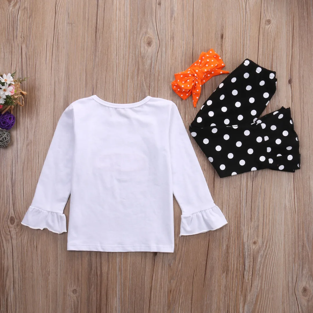 Pudcoco/костюм из 3 предметов рождественские Топы в горошек с оборками и рисунком